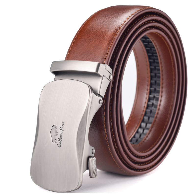 Flip Flop Leather Men - Cinturón de vestir de cuero con