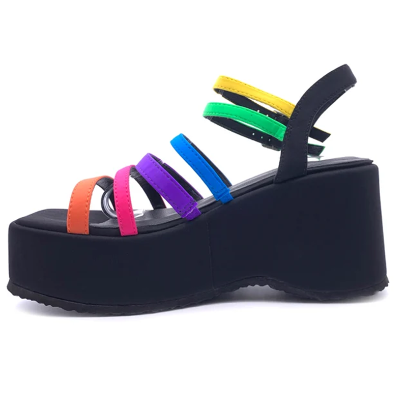 Sandalias de tacón grueso con  - Casual Sandal Leather reseña y precio
