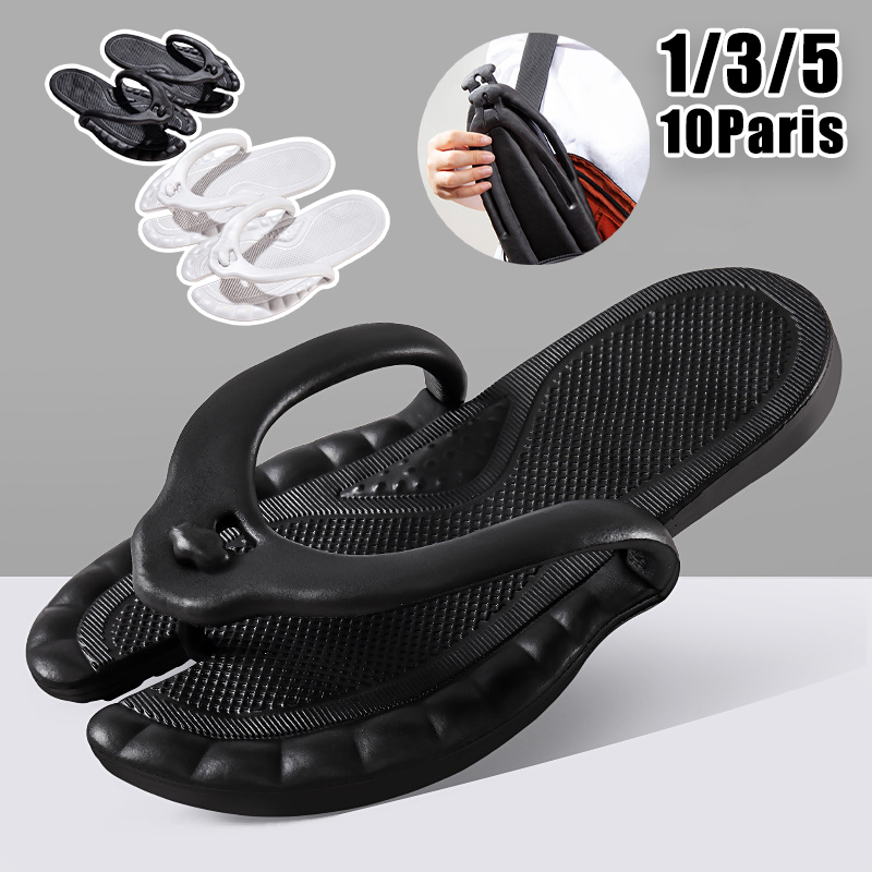 Zapatillas de viaje compactas  - Flip Flop Leather Men reseña y precio